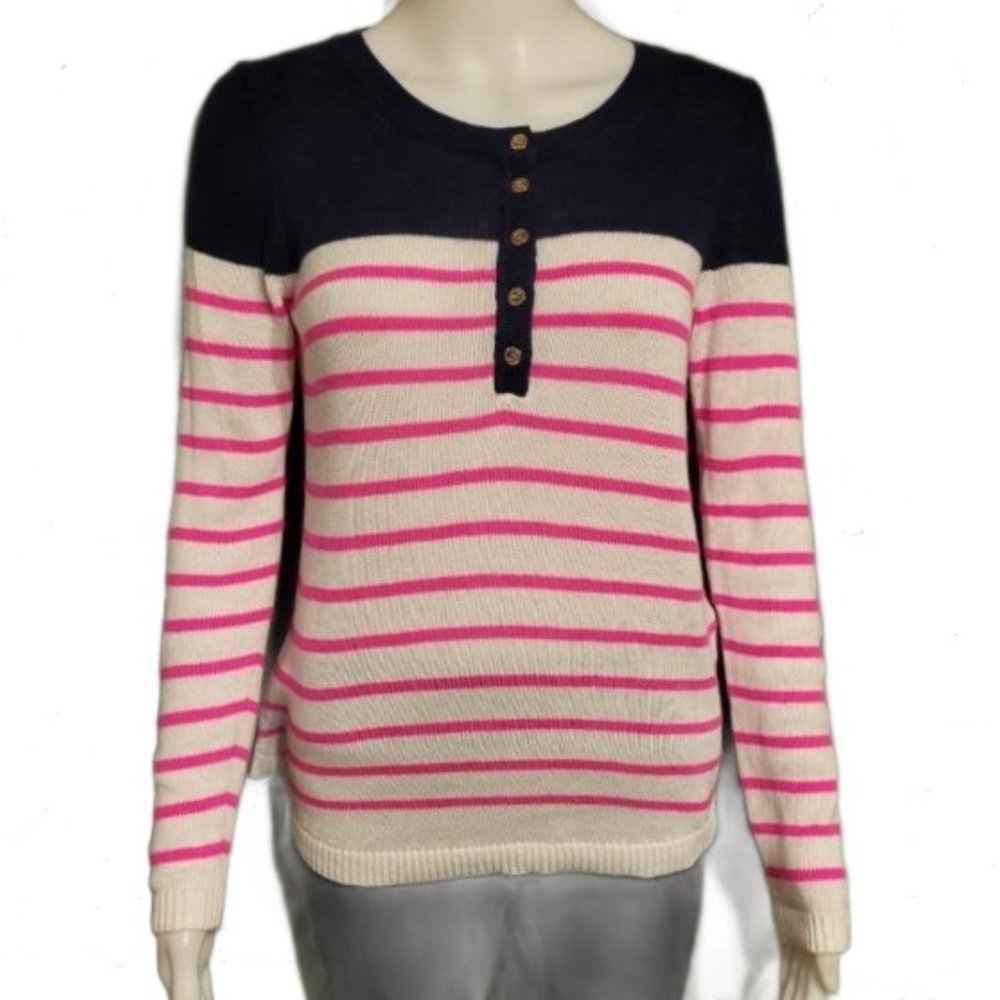 Lilly Pulitzer Adair knit sweater, pink stripe